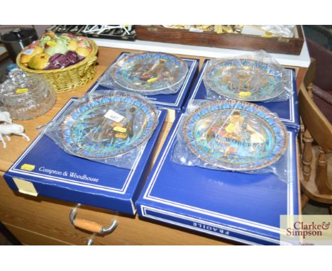 Four boxed Royal Worcester 'Legends of the Nile' plates