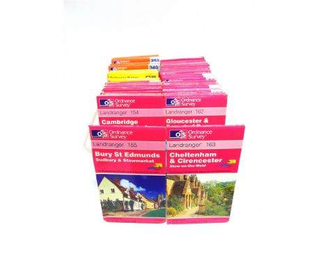 [MAPS]  Forty-nine Ordnance Survey folding maps, comprising thirty-eight Landranger, six Explorer and five Outdoor Leisure se