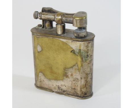 A large early 20th century Dunhill table lighter, patent 143752, 11cm high