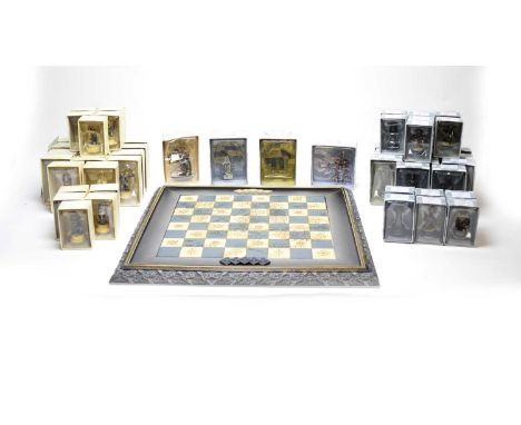 A Lord of the Rings chess set, by Eaglemoss Publications, comprising approximately 52 collectible figurine character chess pi