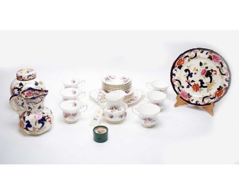 A Royal Albert ‘Lavender Rose’ pattern tea service, comprising six trios, sandwich plate, cream and sugar; together with a sm