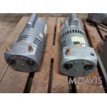 Lot of 2 Vacuum Pumps; GAST Motor-Mounted Rotary Vane Pumps; Model 0823-101Q-G608X (Located