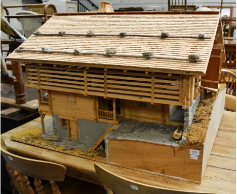 A scale model of Ferme Saboyard, an Italian Farmstead 