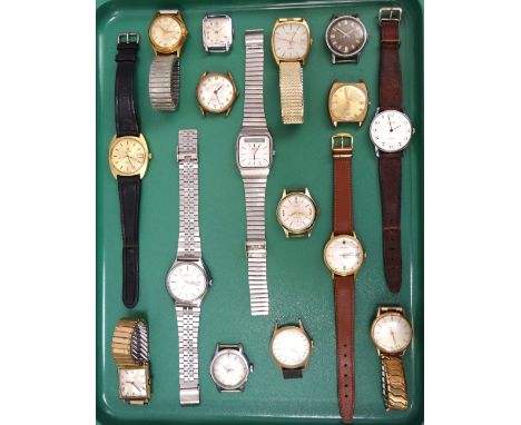 COLLECTION OF GENTLEMAN'S VINTAGE WRISTWATCHESincluding Swiss Emperor, Porta Automatic, Roamer Searock, Primus, Josmar de Lux