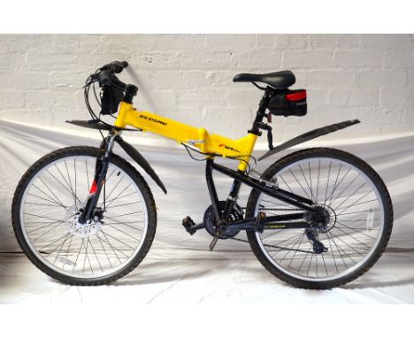 'ECOSMO' FOLDING MOUNTAIN BIKEwith twenty one Shimano Revo Shift gears, front suspension, front and rear mudguards, disc brak