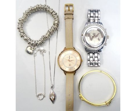 SELECTION OF FASHION JEWELLERYcomprising a Links of London silver Sweetie bracelet with silver heart charm; another Links of 