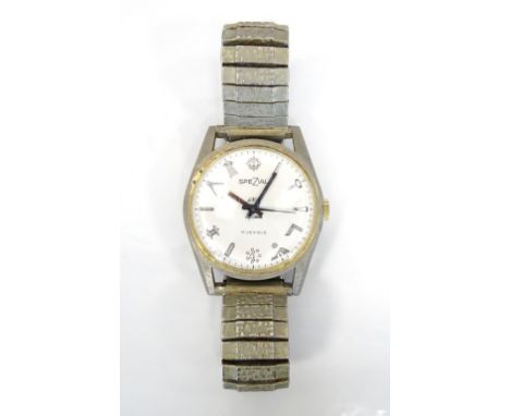VINTAGE MASONIC 'SPEZIAL' WRISTWATCH17 jewels, with expanding bracelet strap