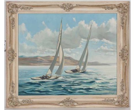 NORMAN S. MCNEIL,
DRAGONS - INTO THE SEA
oil on canvas, signed
51cm x 60cm
Framed
Label verso: T & R Annan & Sons, Ltd., Glas