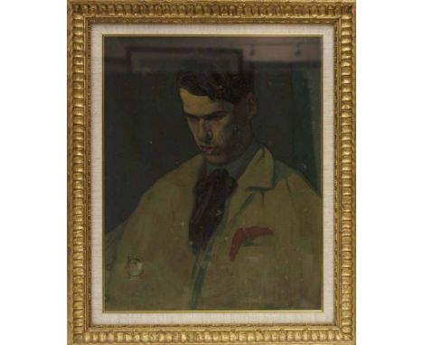 * HUGH ADAM CRAWFORD RSA (SCOTTISH 1898 - 1982), PORTRAIT OF WILLIAM ARMOUR oil on canvas, signed with monogram 65cm x 52cm F