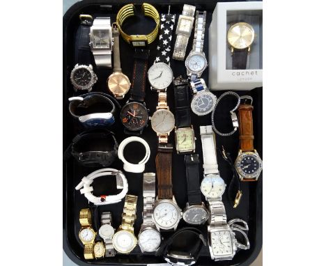 SELECTION OF LADIES AND GENTLEMEN'S WRISTWATCHESincluding Adidas, Emporio Armani, Cachet London (new and boxed), Swatch, Next