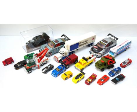 LARGE SELECTION OF MATCHBOX, HOT WHEELS AND OTHER DIE CAST VEHICLESincluding a Subaru Impreza WRX, boxed, American army M16 h