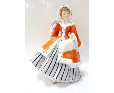 ROYAL DOULTON FIGURE "NOELLE"HN2179, artist Peggy Davies, circa 1950's, printed and impressed marks to base, 17.5cm high