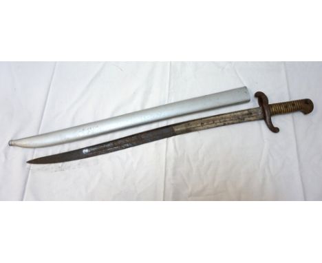 FRENCH MODEL 1842 YATAGHAN SWORD BAYONETImpérial de Chatellerault Arsenal, with scabbard