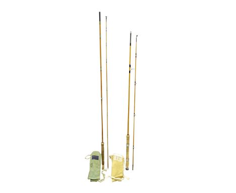 Farlow's two-piece split cane 'Super Parabolic Fario Chub' 8ft 5in #5-6 fly rod, Made in GB from Pezon & Michel cane,  in gre