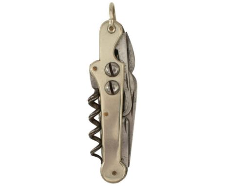 A WALKER &amp; HALL FOLDING HORSEMAN'S POCKET KNIFE, 5.5cm blade stamped Walker &amp; Hall Sheffield, further smaller blade a