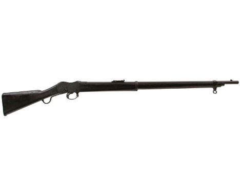 A .450 OBSOLETE CALIBRE MARTINI HENRY SERVICE RIFLE, 32.5inch sighted barrel fitted with ramp and ladder rear sights, cut at 