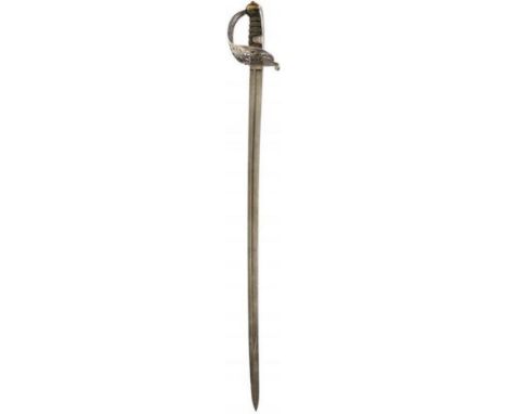 A PATTERN 1848 ROYAL HORSE GUARDS TROOPER'S SWORD, 88.5cm fullered blade stamped with a WD mark and reversed R stamp (Reeves 