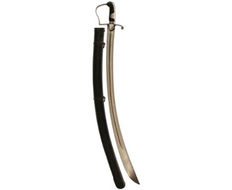 A 1796 PATTERN LIGHT CAVALRY TROOPER'S SWORD, 84.5cm curved blade by Woolley stamped B O and with an arrow stamp, regulation 