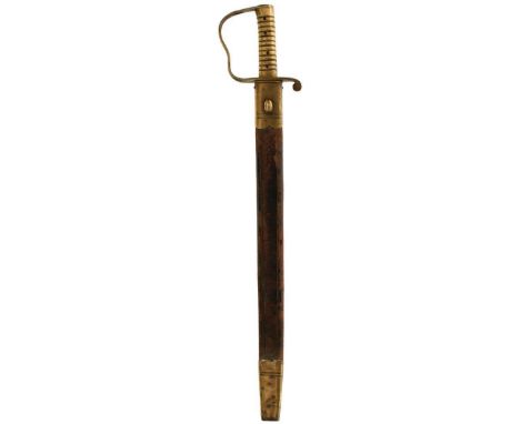 AN 1856 PATTERN PIRONEER'S SIDEARM, 57.5cm saw-backed blade stamped with various Ordnance marks and MOLE on the back edge, re
