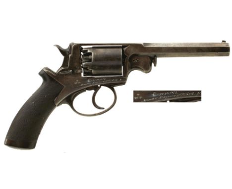 A SCARCE 54-BORE FIVE-SHOT PERCUSSION WAR DEPARTMENT MARKED BEAUMONT ADAMS REVOLVER, 5.5inch sighted octagonal barrel, engrav