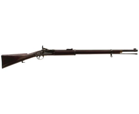 A .577 CALIBRE TWO-BAND SNIDER ENFIELD RIFLE, 30.75inch sighted barrel fitted with ramp and ladder rear sights, the fore-sigh