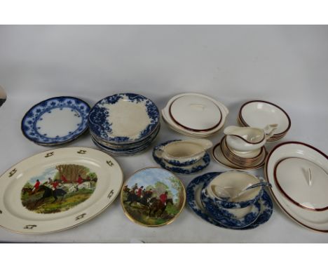 A collection of dinner wares and a small quantity of plates decorated with hunting scenes. [2]. [W]
NOTE: THIS LOT IS NOT AVA