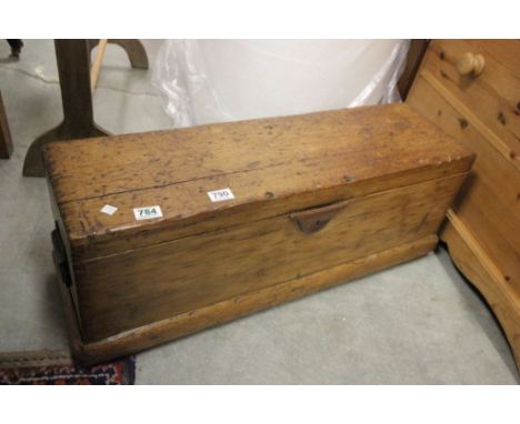 A vintage pine tack box