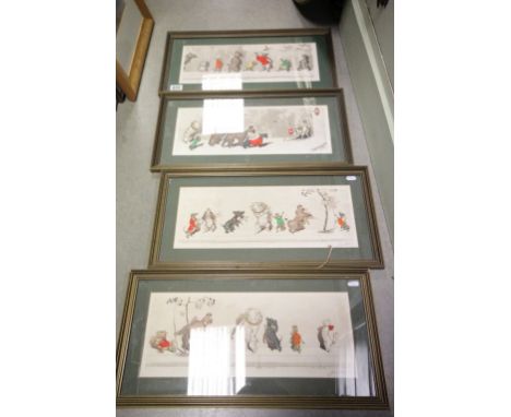 Boris o Klein set of framed dirty dog prints signed in pencil