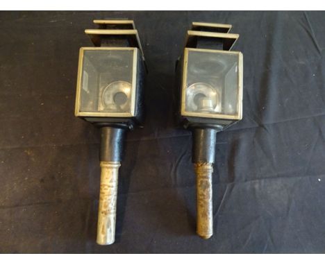 Pair of vintage carriage lamps