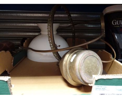 Brass hanging lamp ( converted to electricity )