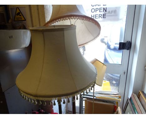 Oak Standard Lamp, Gilt & Onyx Standard Lamp and one other Lamp