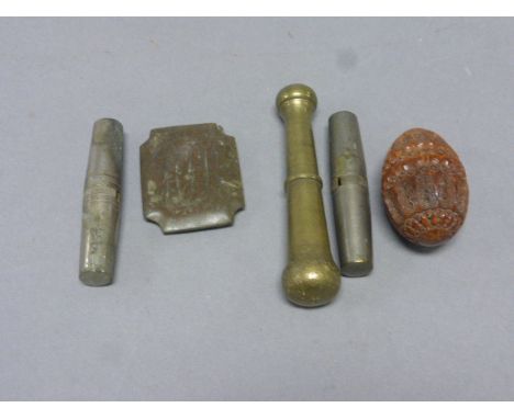 Mixed collectables to include; pestle, Two multi tools, horse brass and carved nut egg from Franco-British Exhibition 