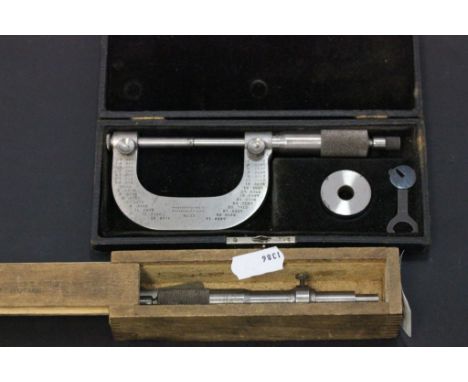 Two boxed engineering tools to include a micrometer