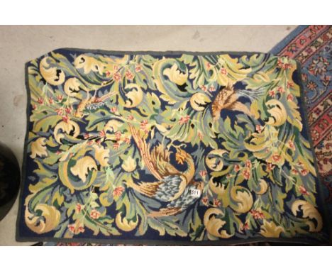Vintage tapestry with floral pattern
