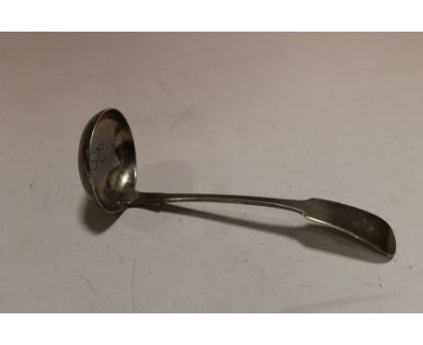 A SCOTTISH HALLMARKED SILVER TODDY LADLE - 1837 BY JAMES HOWDEN & CO