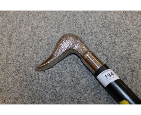 A DUCKS HEAD HANDLED WALKING STICK