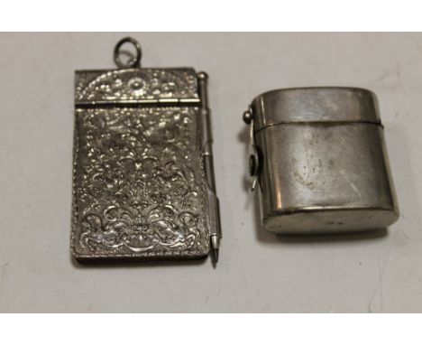 A VICTORIAN NOTEBOOK & TRAVELLING INKWELL