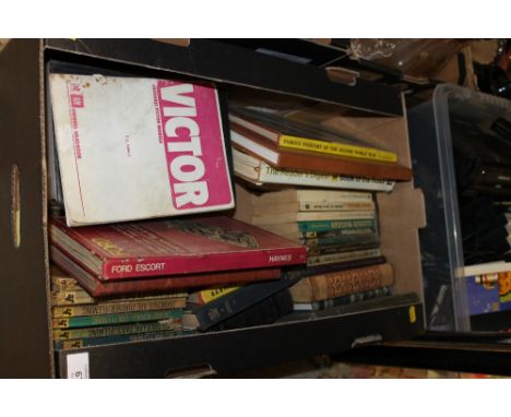 A TRAY OF BOOKS TO INC VAUXHALL VICTOR OWNERS HANDBOOK