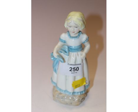 A ROYAL WORCESTER 'MONDAYS CHILD IS FAIR OF FACE' IN BLUE COLOUR WAY