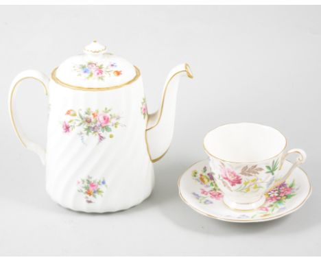 Three boxes of decorative teaware, including Aynsley, Poole etc.