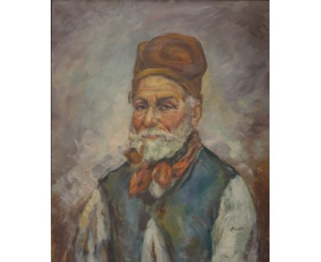 Marco, Portrait of an old man smoking a pipe, signed oil on canvas, 60cm x 50cm.