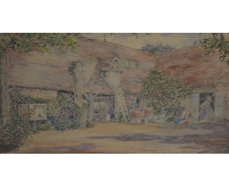 N. W. Benn, Farmyard, Old Inn, dives Normandy, signed, dated '96, and titled, watercolour, 18cmx 30cm; C*R*W*, The High Stree