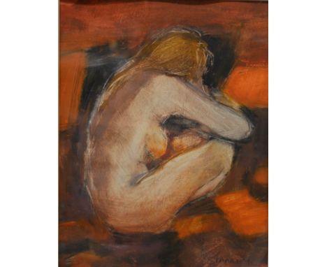 Stanley,  a portrait of a seated nude, 36cm x 28cm, signed bottom right in pencil.