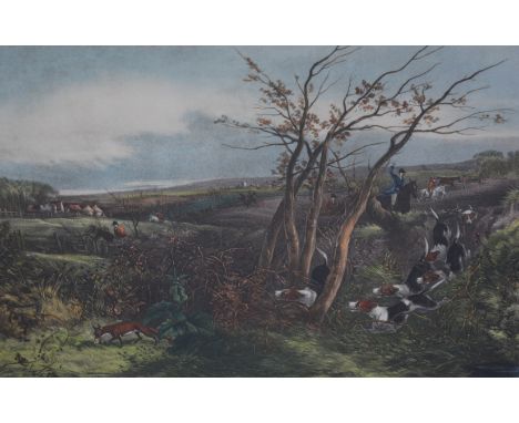 After William Shayer, set of four sporting prints, after the originals, published R.& A. Ackerman, Drawing Cover, Gone Away, 