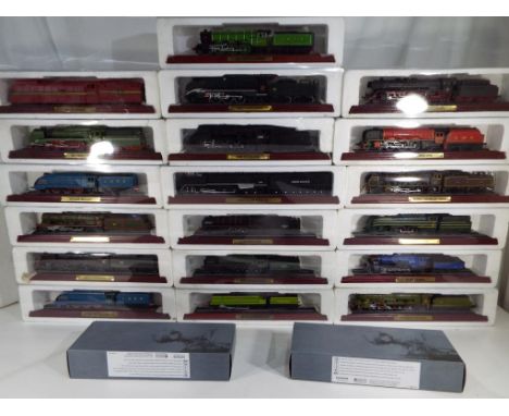 Model Railways - Nineteen Atlas Editions scale model static trains contained in original packaging comprising PLM Mountain Cl