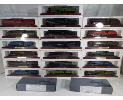 Model Railways - Nineteen Atlas Editions scale model static trains contained in original packaging comprising PLM Mountain Cl