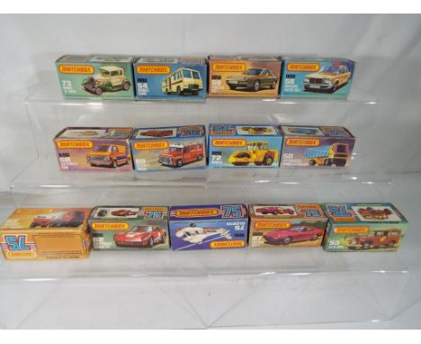 Matchbox Superfast 75 - model motor vehicles comprising model numbers 50, 53, 54, 56, 59, 62, 63, 67, 68, 69, 72, 73 and 75, 