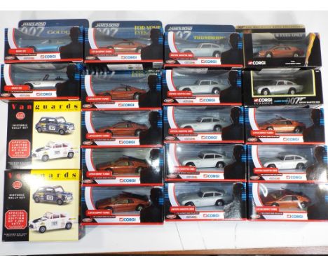 Corgi and Vanguards - seventeen Corgi James Bond diecast vehicles with two limited edition Vanguard rally sets, models m, box