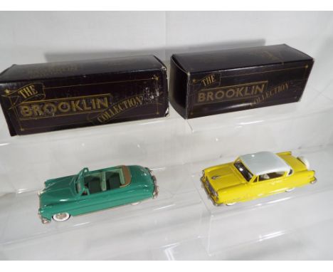 The Brooklin Collection - two 1:43 scale diecast models comprising 1954 Nash Ambassador, two tone Le Mans Coupe # BRK34a, and