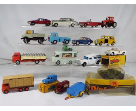 Dinky, Matchbox, Corgi - eighteen predominantly unboxed diecast vehicles in nm to m condition. Estimate £20 - £40